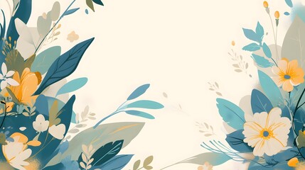 Modern design banner with subtle and elegant spring details