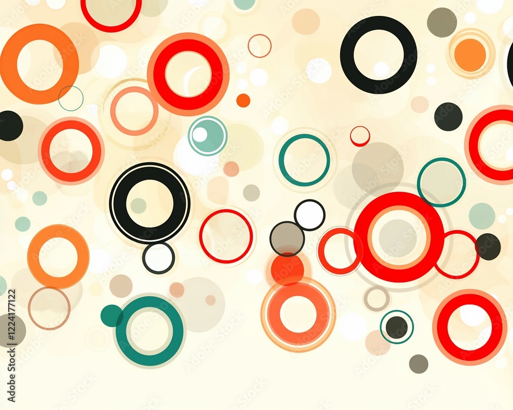 Poster abstract background with colorful circles.