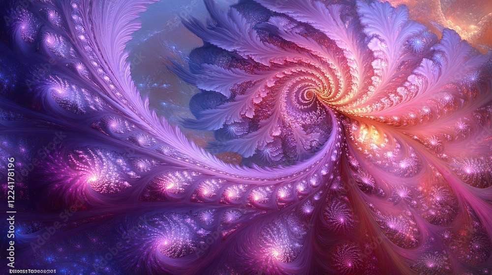 Poster Exploring a vibrant fractal light web pulsating with energy and intricate patterns