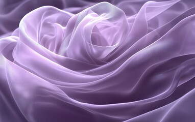 Obraz premium Draped lavender silk fabric with soft folds and subtle lighting.