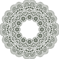 Beautiful flower art and mandala vector design