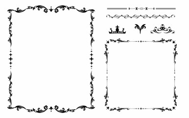 レトロで豪華な装飾フレーム