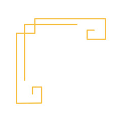 Golden Chinese corner border elements, perfect for Chinese New Year celebrations, Instagram posts, banners, social media, business and more.