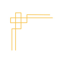 Golden Chinese corner border elements, perfect for Chinese New Year celebrations, Instagram posts, banners, social media, business and more.