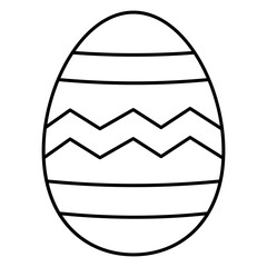 cute kawaii Easter egg outline cartoon doodle illustration