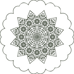 Beautiful flower art and mandala vector design