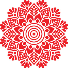 Beautiful flower art and mandala vector design