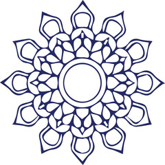 Beautiful flower art and mandala vector design