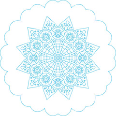 Beautiful flower art and mandala vector design