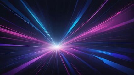 digital artwork featuring a dynamic, abstract design with a burst of vibrant colors emanating from a central point, creating a sense of motion and depth