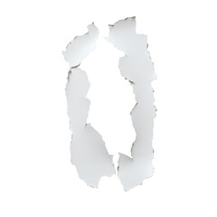 Obraz premium Piece of White Paper Isolated on Transparent Background