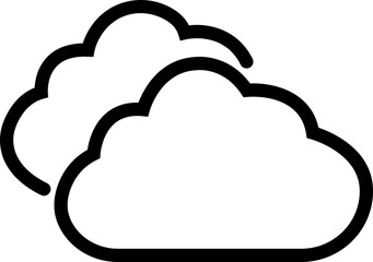 line Cloud icon in trendy flat style. Cloud web icon. Cloud symbol for your web site design, logo, app, UI. Cloud shapes design . Data technology icon.