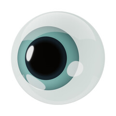 3D eye png character, transparent background