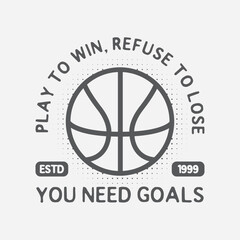 Basketball Illustration typography for t shirt, poster, logo, sticker, or apparel merchandise
