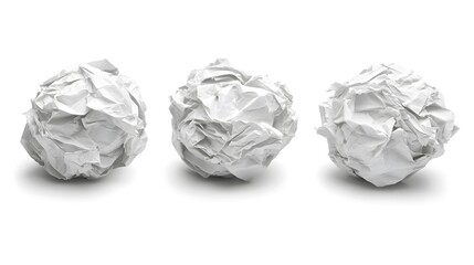 Crumpled paper balls forming a creative sculpture, symbolizing teamwork and innovation