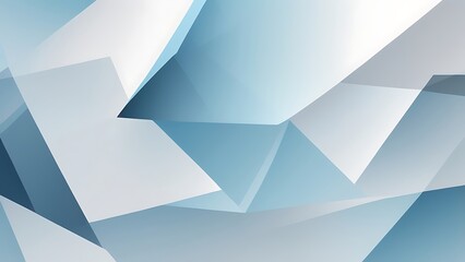 Fototapeta premium digital abstract artwork featuring a geometric style with a focus on sharp, angular shapes consists of overlapping translucent polygons, primarily in shades of blue and white