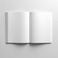 Fototapeta premium Letter-sized booklet mockup on a neutral background, showcasing a clean, professional presentation for design projects or catalogs.