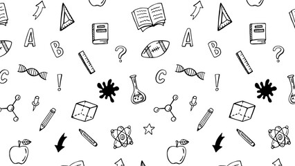 Icons of Knowledge: A Creative and Inspiring Illustration of Various School and Education Elements, Representing the Journey of Learning and Growth