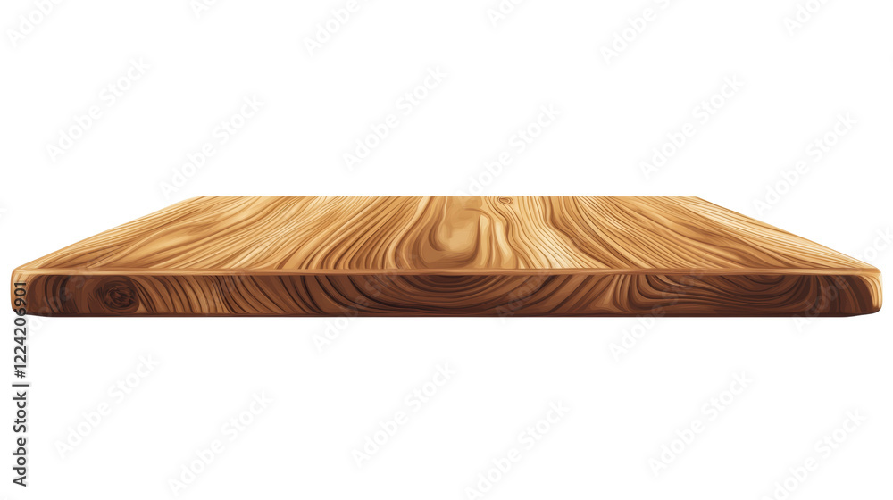 Leinwandbilder the image shows a digitally rendered horizontal wooden surface ideal for product display or design b