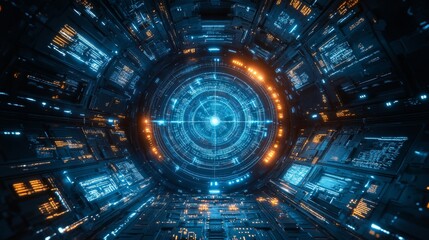 Fototapeta premium Future Technology Sense Tunnel