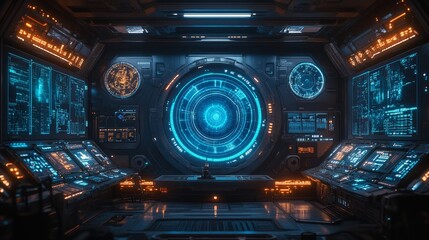 Fototapeta premium Future Technology Control Center