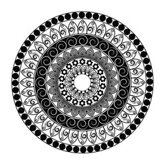 black and white ornament