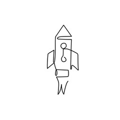 continuous line of rocket