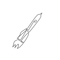 continuous line of rocket