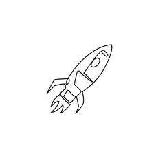 continuous line of rocket