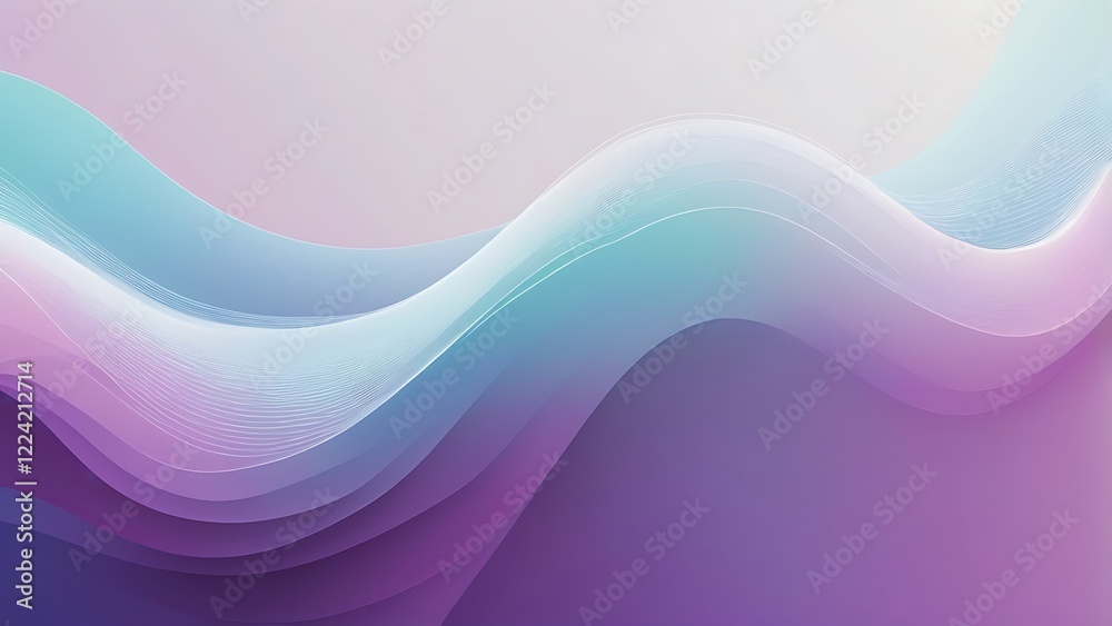 Aufkleber abstract digital illustration vector artwork featuring a smooth gradient of pastel colors with a flo