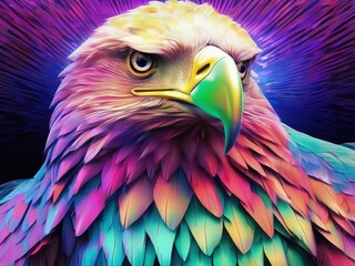 Obraz premium close up of a colorful eagle 