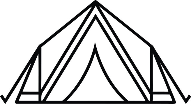 recommend clip art: Camping tent outline vector, Camping tent line art drawing