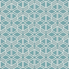 Seamless Geometric Pattern with Blue Background