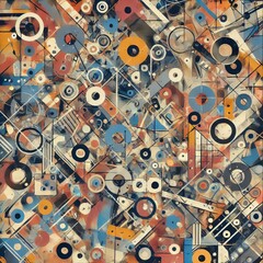 Abstract Expressionism Inspired Overlapping and randomly placed