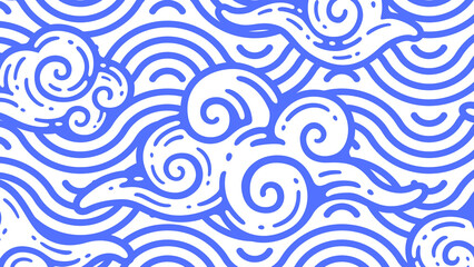 Celestial Drift A Harmonious and Dreamlike Abstract Background Illustrating the Gentle Motion of Wind, Clouds, Ocean Waves, and the Infinite Flow of Air and Water