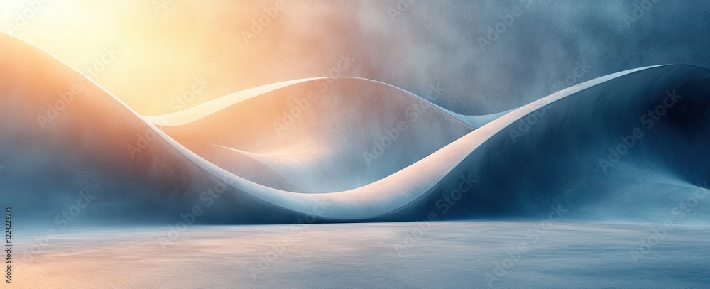 Fototapete Monochrome Gradient Abstract Background Soft Light Dynamic Texture Design