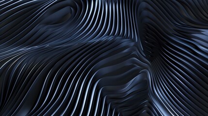 Naklejka premium Modern, Abstract Black and Dark Blue Background with Geometric Shapes, Line Stripes, Triangles, Angles and a Stunning 3D Effect.