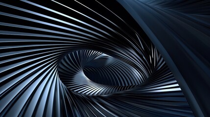 Naklejka premium Modern, Abstract Black and Dark Blue Background with Geometric Shapes, Line Stripes, Triangles, Angles and a Stunning 3D Effect.