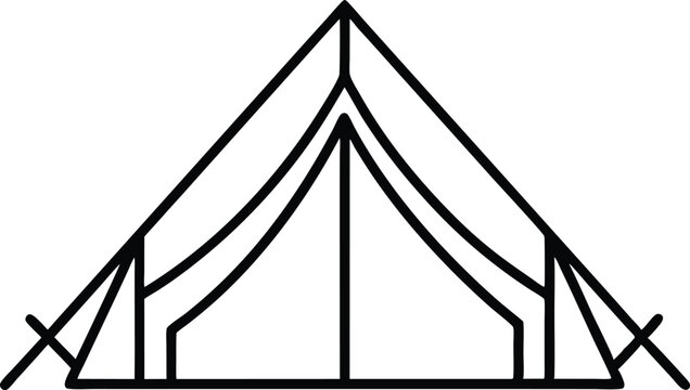 recommend clip art: Camping tent outline vector, Camping tent line art drawing
