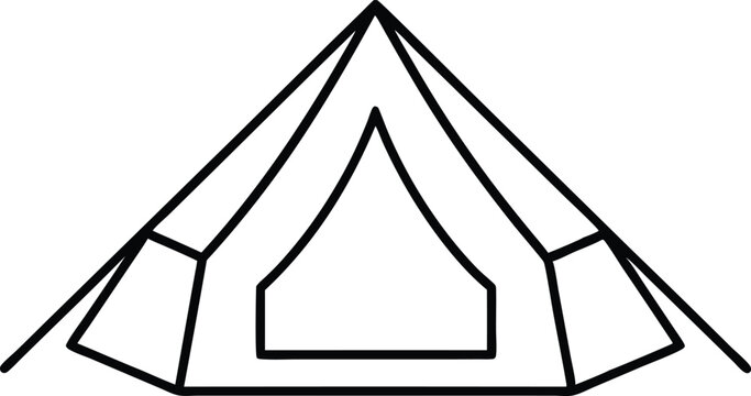 recommend clip art: Camping tent outline vector, Camping tent line art drawing