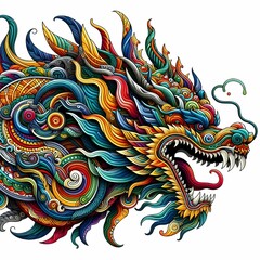 Fototapeta premium Colorful Ornate Dragon