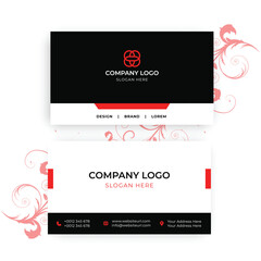 Modern elegant standard simple corporate business card, visiting card template design