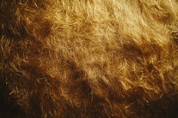 Naklejka premium A close up of a furry brown surface with a goldish tint