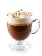 Steaming Cup of Sweet, Frothy Cappuccino with Whipped Cream On Top : Generative AI