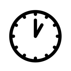 1 am/pm clock line icon