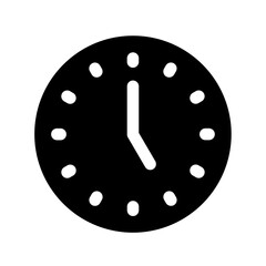5 am/pm clock glyph icon