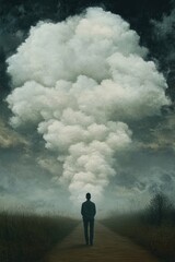 Exploring Solitude: A Reflective Journey Beneath Ominous Clouds