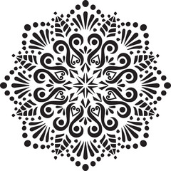 Beautiful flower art and mandala vector design