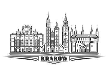 Obraz premium Vector illustration of Krakow