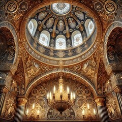 Byzantine Ornate luxurious and sophisticated with a focus on int